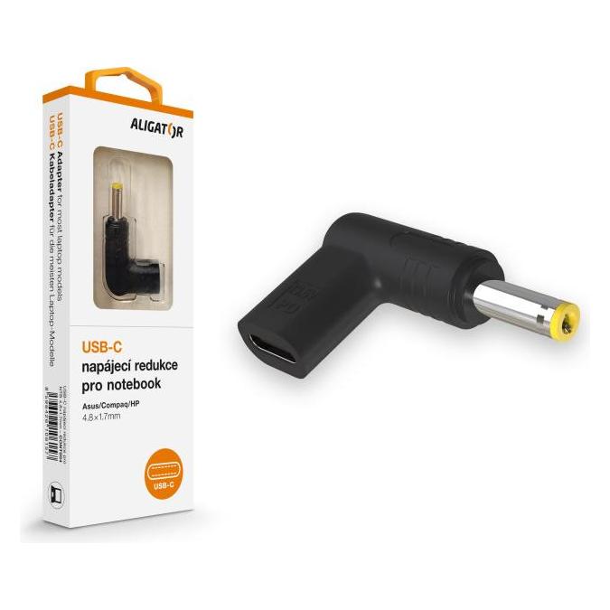Aligator USB-C-Netzteil 4,8 x 1,7 mm für Asus/ Compaq/ HP -Laptops (CONT004)