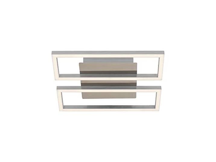 BRILONER Leuchten - Plafonnier LED\, plafonnier à gradation\, avec fonction mémoire\, 14\,5 Watt\, 1.400 Lumen\, 3.000 Kelvin\, matt-nickel\, 280x238x60mm (LxLxH)