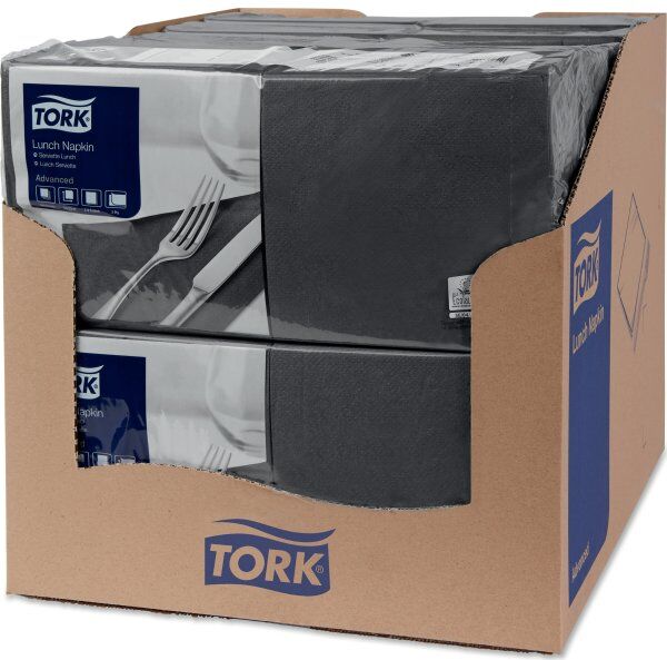 Tork Frokostserviet, 2-Lag, Sort, 200 Stk