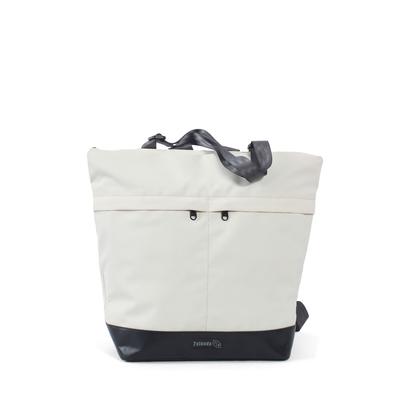 Cityrucksack 7CLOUDS "Simse 7.1", Damen, Gr. B/H/T: 38cm x 40cm x 14cm, onesize, weiß (schwarz, sanftes weiß), Polyethylen, Tarpaulin, Rucksäcke Cityrucksack, mit recyceltem PET