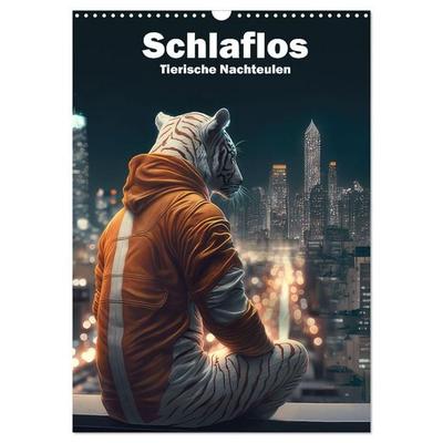 Schlaflos Tierische Nachteulen (Wandkalender 2027 DIN A3 hoch), CALVENDO Monatskalender