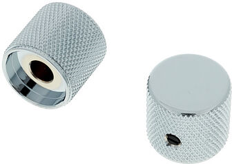 Allparts Metal Barrel Knobs Chrome Chrom