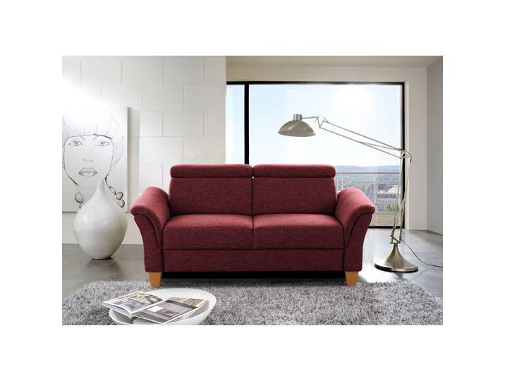 Sofa Eustis 2,5-Sitzer Rot Flachgewebe Amra 180 x 84 x 93cm Modern