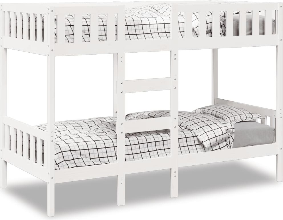 Maison Exclusive - Etagenbett Weiß 90x190 cm Massivholz Kiefer