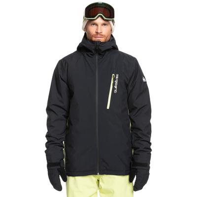 Outdoorjacke QUIKSILVER "MORTON JK", Herren, Gr. M, schwarz (true schwarz), Obermaterial: 100% Polyester, Jacken Outdoorjacke, winddicht, wasserdicht, atmungsaktiv