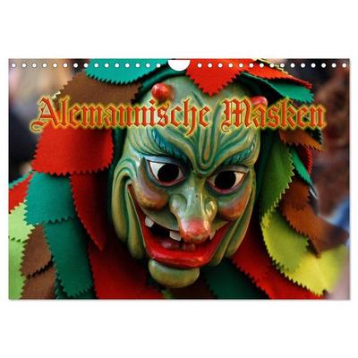 Alemannische Masken (Wandkalender 2026 DIN A4 quer), CALVENDO Monatskalender