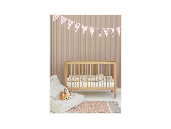 Raumhirsch Furniture Babybett Design-Babybett PURE 120x60 cm mit Schlupfsprossen, Liegefläche 120 x 60 cm, Massivholz, abgerundetes Design