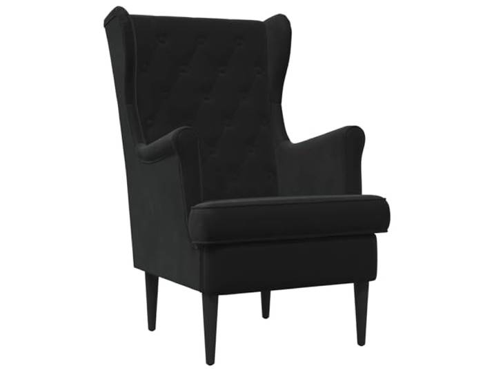Sessel Schwarz Samt mit Metall- und Holzrahmen, Kautschukholzbeinen Abnehmbares Schaumstoffkissen, Mid-Century-Modern-Design, Samtpolster, Metall- und Holzrahmen, Kautschukholzbeine