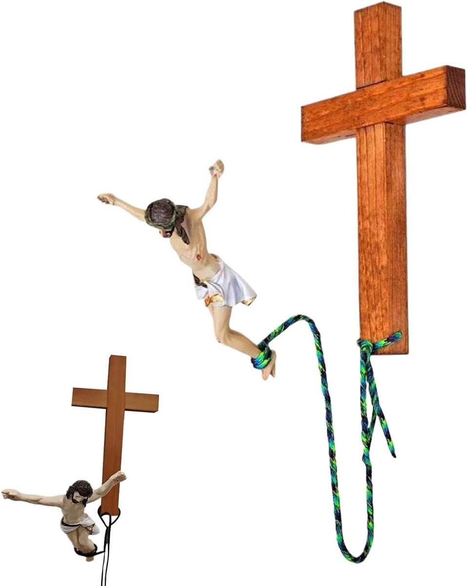 Jezus Kruis Beeld Christus Figuur Muur Decoratie 21.8 x 18.4 cm
