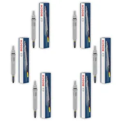 6x Glühkerze BOSCH 0 250 201 035 für Mercedes-Benz E