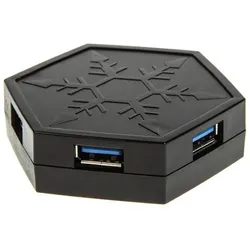 Silverstone Ep01 (Micro USB, 4 Ports), Dockingstation + USB Hub, Schwarz