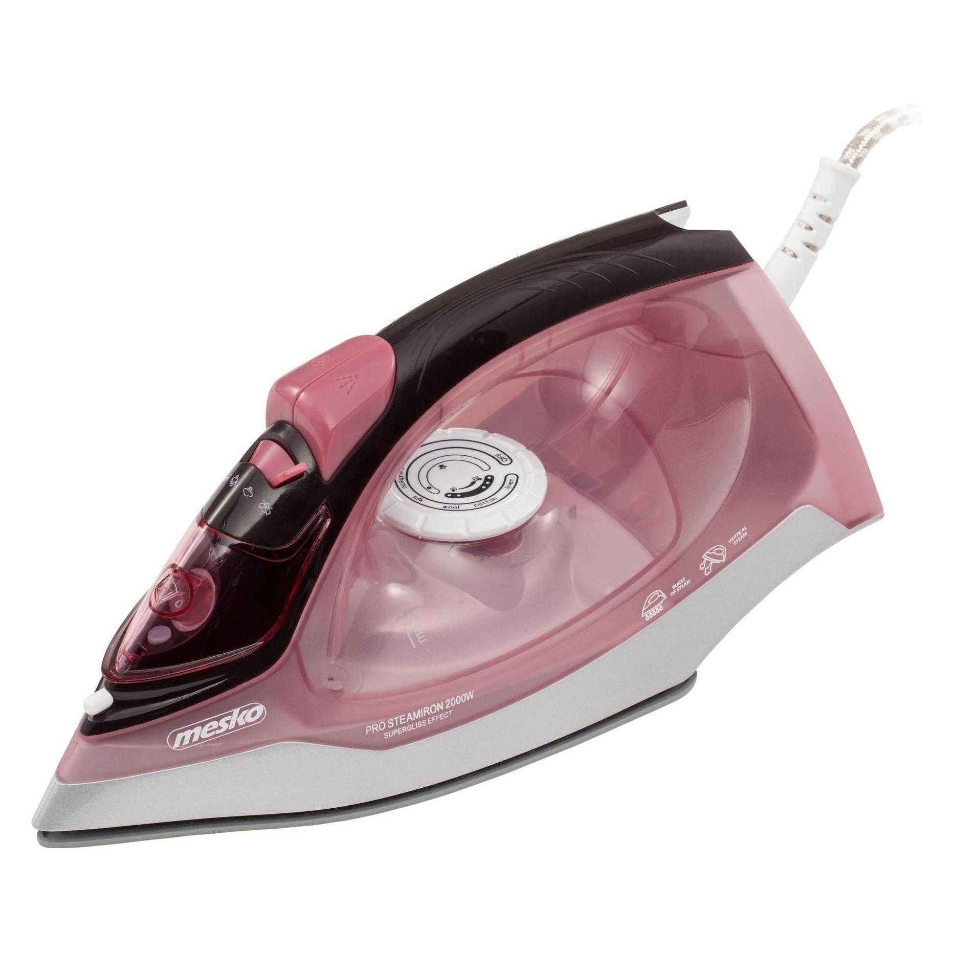 Mesko MS 5028 Bügeleisen Trocken- & Dampfbügeleisen Keramik-Bügelsohle (2600 W, 60 g/min) (MS 5028)