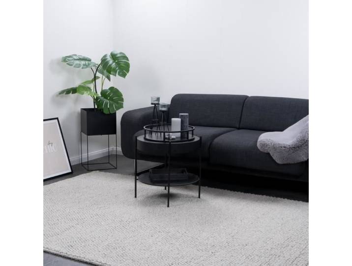 CONSILIO CONCEPT 80 x 150 Tapis Salon Argent Laine Wooly moderne Designer Nature Mélange discret Mat doux luxe