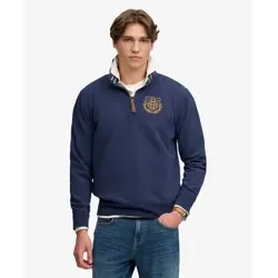 Superdry für Herren. M2014556A Sweatshirt mit halbem Reißverschluss Gothic Varsity marineblau (S), Lässig, Baumwolle
