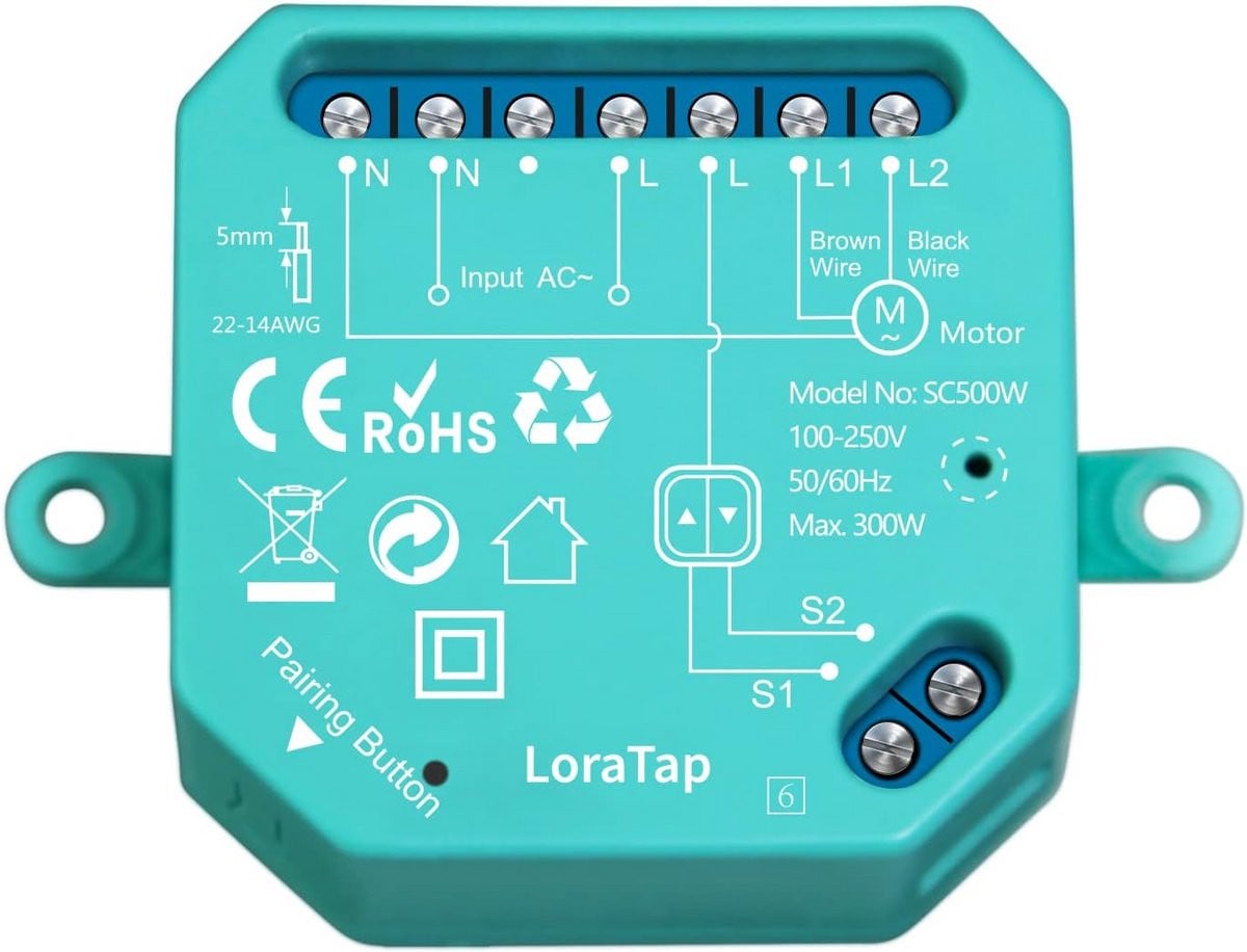 Draadloze RF Rolgordijnmodule voor Jaloezieën en Gordijnen