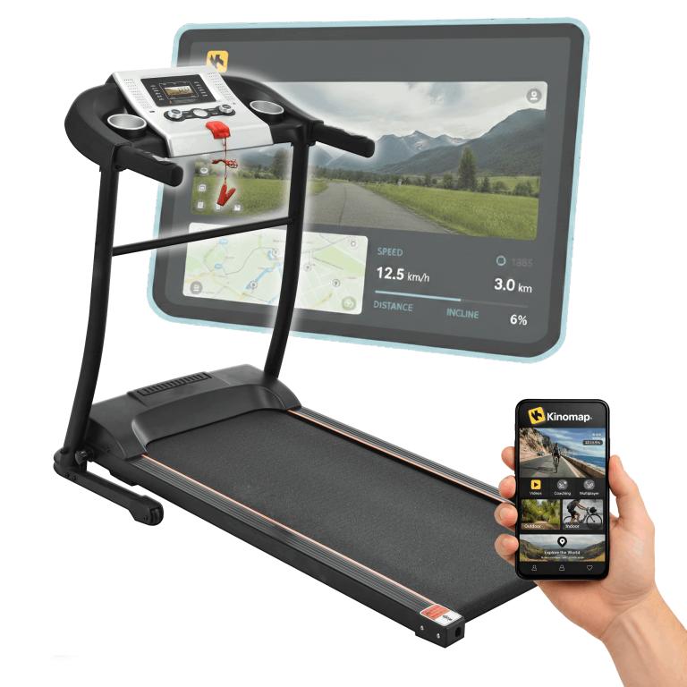 Elektrisches Laufband Corciano Faro, bis 120 kg, 12 km/h, LED-Display
