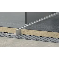 Havos linkes Profil gebürstet, Edelstahl, Länge 120 cm, Kantenhöhe 10 mm, SPNRZK10120L