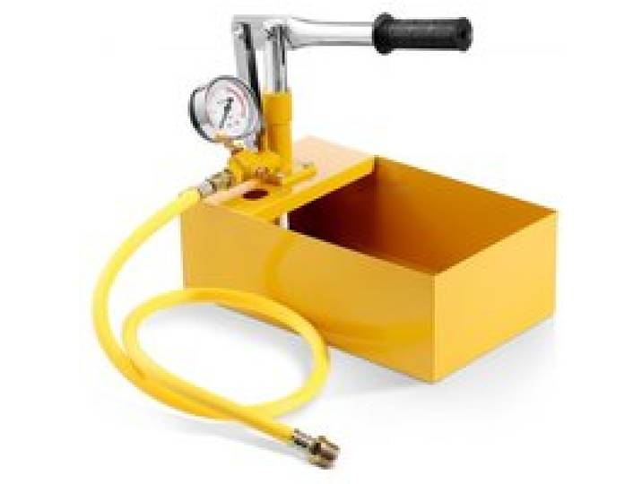 VEVOR Abdrückpumpe, max. 25 Bar, Befüllpumpe-Set mit Einzelventil und Manometer, 5-L-Wassertank, 1-m-Schlauch mit 1,27 cm Außengewindeanschluss für Rohrleitungen