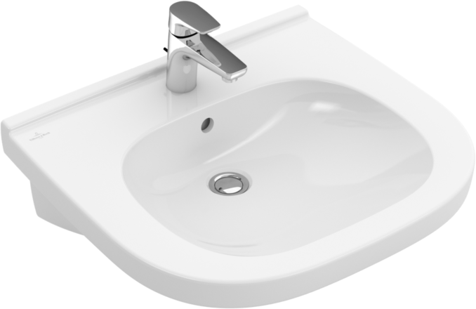 Villeroy und Boch Villeroy & Boch ViCare Waschtisch 411961T2 weiss AntiBac c-plus, 60x55cm, ohne Überlauf
