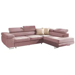 ECKSOFA Wilson 4 Sitzplätze Rose