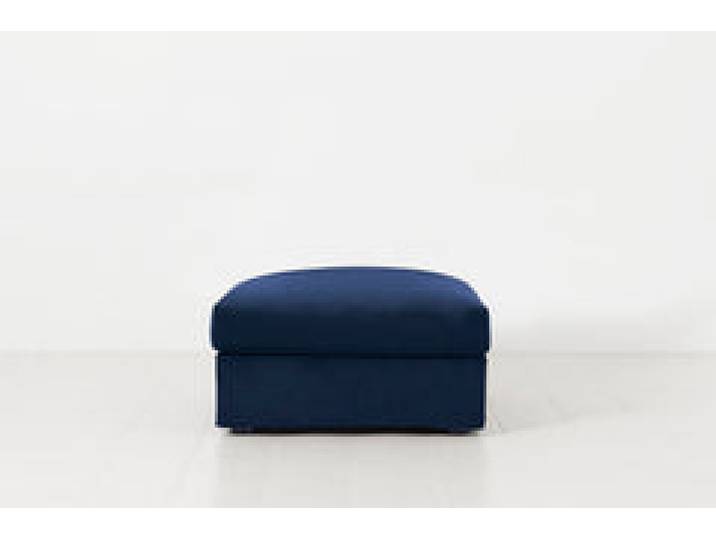 Polsterhocker Model 06, Indigoblau
