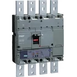Hager HNE801H Leistungsschalter Baugröße h1000 4polig 50kA 800A elektronischer Einstell. LSI