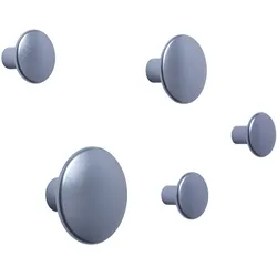Muuto Dots Metall Wandhaken 5er-Set, pale blue