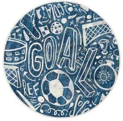 Katie Merz SPORTSGLYPHS Soccer Area Rug