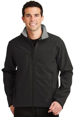 Port Authority J790 Glacier Soft Shell Jacket in Black/Chrome size 4XL   Polyester