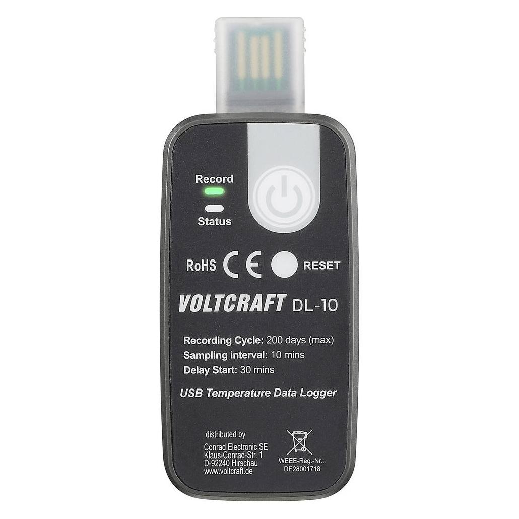 Voltcraft VC-17379140 DL-10 Temperatur-Datenlogger Messgrösse Temperatur -30 bis (VC-17379140)