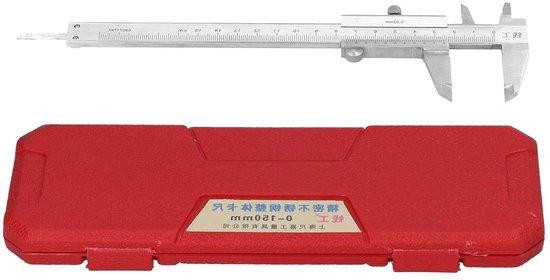 Schuifmaat Roestvrij Staal - Precisie Meetinstrument - 0-150 mm - Zilver