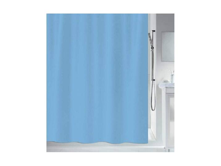 Duschvorhang SPIRELLA Primo 180 x 180 cm , blau (hellblau), B:180cm H:180cm, Polyester, Duschvorhänge, Duschvorhang