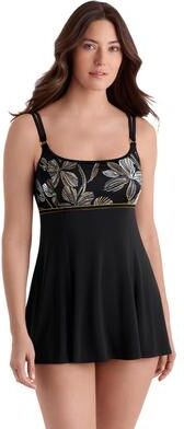Empire Princess Seam Swimdress by Longitude in Gilded Garden (Size 16)