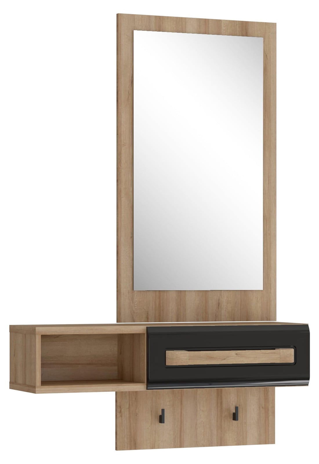 Forte Attention Garderobe 90: Moderne garderobekast met spiegel en lade voor de hal