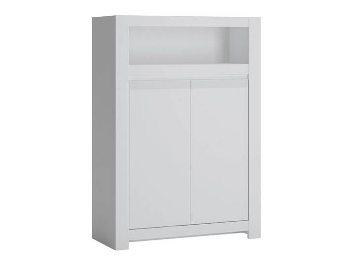 Lomadox Highboard NAVA-129, Kommode, Schrank, weiß, 92x133x42,2 cm