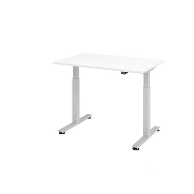 Hammerbacher-Sitz-Steh-Schreibtisch el.120x80cm Weiß-VXMST12/W/S