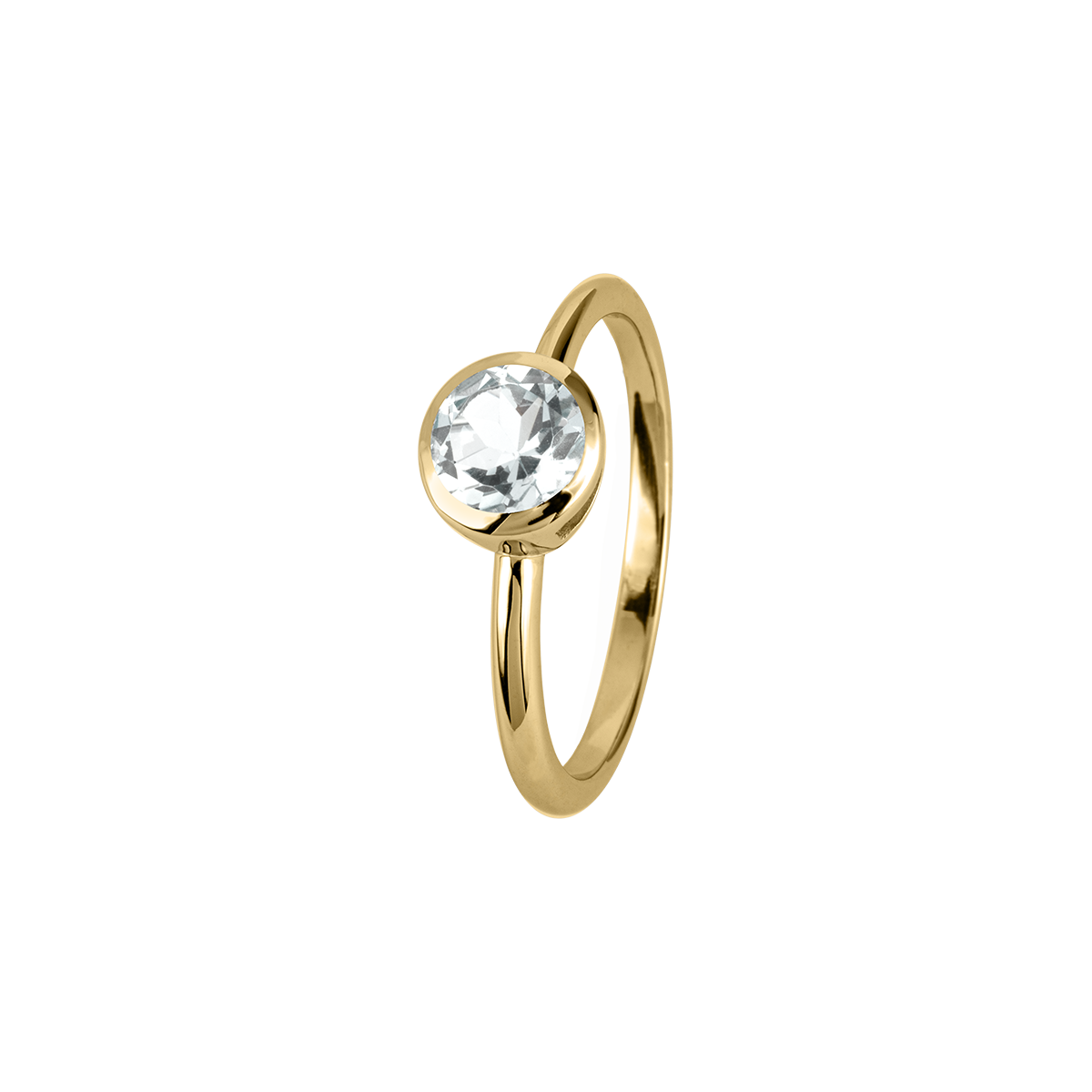 Jacques Lemans Ring Sterlingsilber vergoldet mit Zirkonia