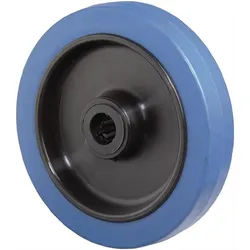 BS Rollen Ersatzrad Elastik-Vollgummi blau Rollenlager Ø 160 mm 300 kg - B61.160