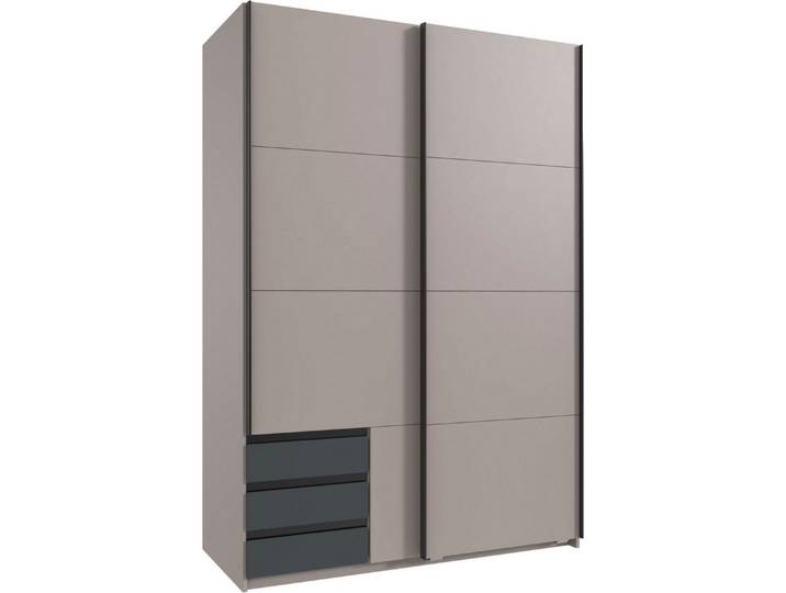 Wimex Schwebetürenschrank Bahamas, Kleiderschrank in den Breiten 135cm und 180cm erhältlich inkl. drei farblich abgesetzter Schubladen