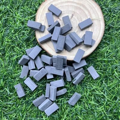 Inspired Finds Mini Clay Brick Set For DIY Figurines & Architectural Displays (100PCS) 100 Pcs Purple No Holes