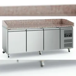 CombiSteel Gastro Pizzatisch Kühltisch Kühltheke Edelstahl 2020x800x1000mm 580l +2/+8°C