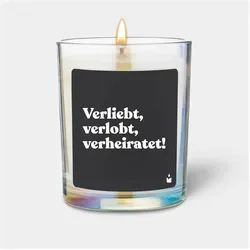 Chatty Candles, Duftkerzen, Duftkerze Woody Verliebt, verlobt, verheiratet!