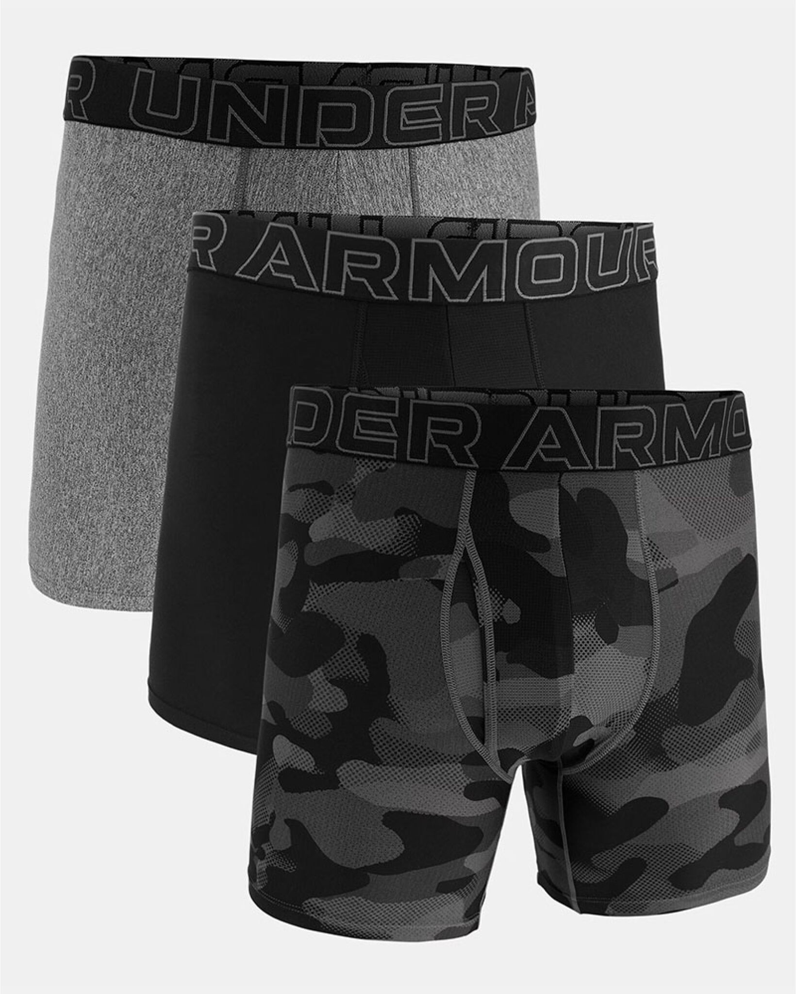 Under Armour Performance Tech bokserit 3-pack (miehet) - Black, L