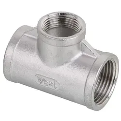 Edelstahl T-Stück reduziert V4A Gewindefitting - 3/4" x 3/8" x 3/4" - Typ 307R