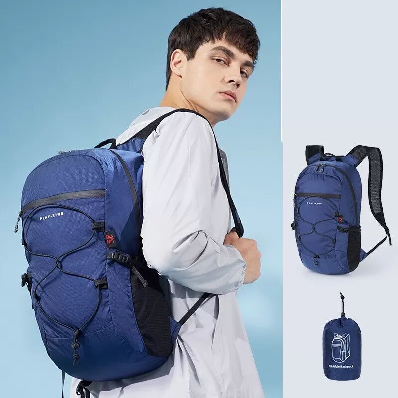 INF Faltbarer, wasserdichter Rucksack mit Diebstahlschutz, 20–35 l
