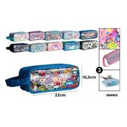 Sampack Piórnik trzykomorowy z uchwytem MIX (63883167)
