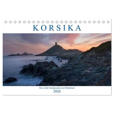 Korsika, das wilde Inselparadies im Mittelmeer (Tischkalender 2026 DIN A5 quer), CALVENDO Monatskalender