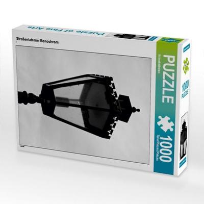 CALVENDO Puzzle Straßenlaterne Monochrom | 1000 Teile Lege-Größe 64x48cm Foto-Puzzle für glückliche Stunden