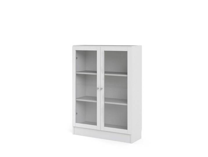 ebuy24 Regal Base Regal 2 Glastüren weiss.