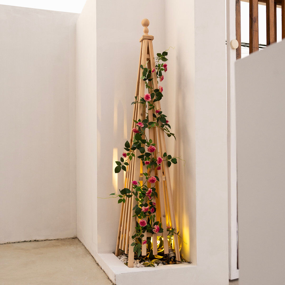 Blue Elephant Solid Fir Garden Obelisk Trellis for Climbing Plants, 173cm H Beige 172.7cm x 35.6cm x 35.6cm